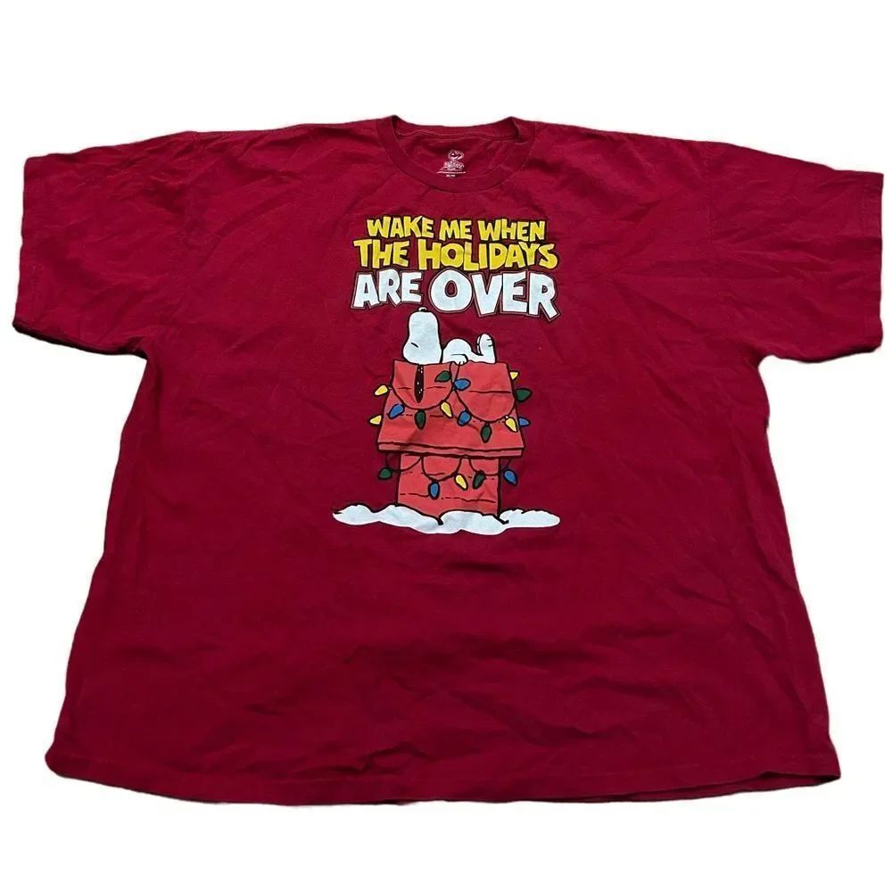 Peanuts Snoopy Wake Me When The Holidays Are Over Christmas T-shirt
